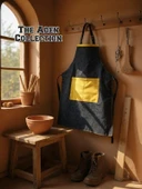 Siyah Kot Kumaş Barista Önlüğü - 5