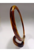 abnturk Çift Taraflı Büyüteçli Ayna 145x105mm Oval Makyaj Kozmetik Aynası Şık Plastik Çerçeveli Güzelik Ayna - 2