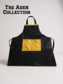 Siyah Kot Kumaş Barista Önlüğü - 4