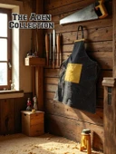 Siyah Kot Kumaş Barista Önlüğü - 3