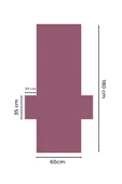 %100 Pamuk Şezlong Havlusu Fuşya 60x180 cm - Hızlı Kuruyan Plaj ve Havuz Havlusu - 3