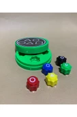 abnturk Squid Game 5 Taş Oyunu Yuvarlak Kutulu Renkli Beş Taş Seti - 1