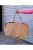 abnturk Krem Rengi Orta Kaliteli El Çantası Çok Amaçlı Çanta 54x34 Cm - 1