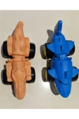 abnturk 2 li set 23 cm. timsah-köpek balığı gövdesi hareketli tekerlekli oyuncak - 1
