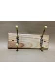 abnturk Ultra Lüks Dekoratif Duvara Monte Ahşap 2 Li Duvar Askısı 20x7cm - 2