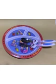 abnturk Çocuk Bölmeli Harfli Mama Tabağı Seti 3’Lü Çocuk Yemek Takımı - 2