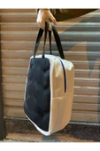 abnturk Orta Kalite Krem Rengi El Çantası 40x30Cm - 3