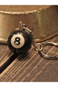 abnturk 8 no  Büyük Boy Bilardo Topu Anahtarlık  Ø 4 cm Çapında Yeşil Renk Emsalsiz Hobi Tarz Hediye - 1