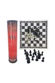 abnturk Büyük Boy Rulo Satranç Takımı Şık Tasarım Tam Set 40x40cm - 1
