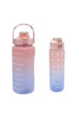 abnturk Matara 2 v 1 Litre 2'Li Suluk Tritan Bpa İçermez Suluk Pembe - 1