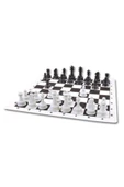 abnturk Büyük Boy Rulo Satranç Takımı Şık Tasarım Tam Set 40x40cm - 2