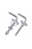 İstoç Türk Ergonomik Paslanmaz Metal Krom Klozet Kapak Montaj Vidası (aparatı) - 1