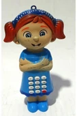 abnturk Farklı Sesler Çıkaran Bebek Şeklinde Eğlenceli Oyuncak Telefon - 1