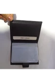 abnturk Karalı Gerçek Özel Hakiki Deri 20 Kartlık Kredi Kart Cüzdanı 10 Cm X 8 Cm - 5