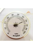 İstoçHome Termometreli Nemölçerli Duvar Saati 39cm Çaplı Metalik Gri Çerçeveli Büyük Boy Şık Duvar Saati - 5