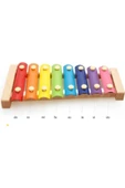 Wooden Toys Renkli 8 Nota 8 Ton Ahşap Ksilofon Selefon Ksilafon Tuşlu Sesli Müzik Aleti Kontef - 2