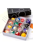 abnturk 5 no  Büyük Boy Bilardo Topu Anahtarlık  Ø 4 cm Çapında Kırmızı Renk Emsalsiz Hobi Tarz Hediy - 3