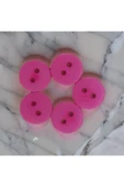 abnturk 1,2 Cm 1 Paket 5 Adet Pembe Renk Plastik Süper Kaliteli Düğme, Gömlek Düğmesi - 2