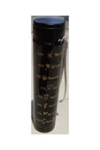 abnturk Bir adet küçük boy siyah renk taşınabilir kırılmaz koku yapmaz 300ml. motivasyonel su matarası - 1