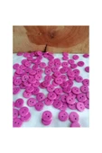abnturk 1,2 Cm 1 Paket 5 Adet Pembe Renk Plastik Süper Kaliteli Düğme, Gömlek Düğmesi - 1