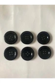abnturk Siyah Plastik Süper Kaliteli Düğme 1,8 Cm 1 Paket 5 Adet - 1