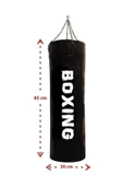 abnturk Zincirli Suni Deri 80 Cm X 30 Cm Hazır Dolu Boks Kum Torbası - 1