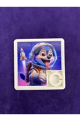 abnturk Smart Puzzle Sevimli Astronot Köpek Ve Roket Temalı Kaydırmalı 9 Parça Yapboz 6X6 Boyutunda - 1