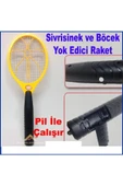 abnturk Sivrisinek ve Böcek Yok Edici Raket Pilli Elektronik Raket 46cm - 3