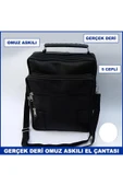 abnturk 26x20x10 Deri Omuz Askılı 5 Cepli Büyük Erkek El Çantası Dikey - 1