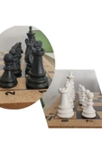 EKMSE Ahşap Çekmeceli Satranç Takımı - 3