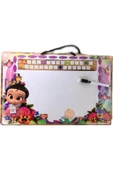 abnturk Büyük Boy Çift Taraflı Yazı Tahtası 37x28Cm Yaz-Sil Bulmacalı Harfli  Eğlenceli Yazı Tahtası - 1