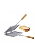abnturk Her Ocağın Üzerine Kolay Isınan Ekmek Kızartma Döküm Alüminyum Ocaküstü Tost Makine Sade Pratik Gril - 1