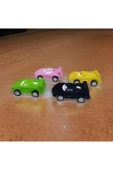 abnturk 1 adet Plastik çek bırak oyuncak yarış arabası 11cm Farklı Renklerde Spor Araba - 5