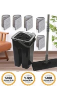 abnturk Pratik Mikrofiber Tablet Mop 5 Paspaslı Temizlik Set Smart Mob Sihirli Yeni Nesil Microfiber Mob - 1
