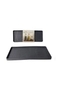 abnturk Silikon yağdanlık altlığı organizer yağlık standı 25 cm uzunluk - 2