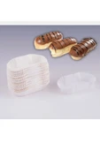 abnturk 1000 Adet Küçük Boy Isıya Dayanıklı Yanmaz Yapışmaz Ekler Kapsülü Muffin Kek Kalıbı 25*54mm 2mm - 1