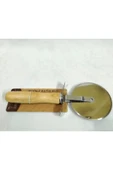 abnturk Ahşap Saplı Büyük Boy Pizza Ruleti Boyu 24 cm Börek ve Hamur Kesmede İdeal Disk Çapı 9 cm - 2