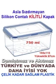 abnturk 5 Adet Set Tam Korumalı Sızdırmaz Derin Saklama Kabı Hava geçirmez Sağlam Kap Contalı Kilitli Kapak - 5
