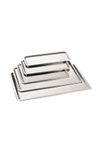 abnturk Paslanmaz Çelik Servis Sunum Tepsisi 33x13cm Pastane Tepsi Yaşam Boyu Garantili Ultra Lüks Rostfrei - 1