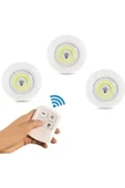 Kumandalı 3 Lü Spot Led Lamba - Pilli - 1