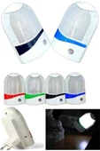 abnturk Otomatik Sensörlü Gece Lambası Led Enerji Tasarruflu 0.1 Watt Gece Lambası Yeşil Renk - 1