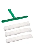 abnturk 3 Adet Mikrofiber Cam Silme Peluşu Köpürtme Bezi 1 Adet Cam Peluş Aparatı 35 cm - 1
