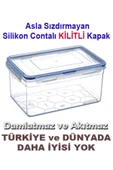 abnturk 4 Adet Set Tam Korumalı Sızdırmaz Derin Saklama Kabı Hava geçirmez Sağlam Kap Contalı Kilitli Kapak - 2