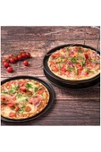 abnturk 40cm Alüminyum Granit® Pizza Tavası Yapıştırmaz Sığ Kenar Dünyanın Eniyi Pizza Pişirme Fırın Tepsisi - 3