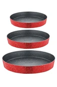abnturk N38 Ultra Lüks Kalite ⌀38cm Yuvarlak Granit Fırın Tepsisi içi 4 Kat Teflon®Granit Dışı Silikon Kaplı - 2