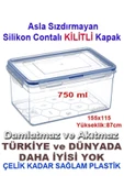 abnturk 4 Adet Set Tam Korumalı Sızdırmaz Derin Saklama Kabı Hava geçirmez Sağlam Kap Contalı Kilitli Kapak - 6