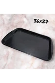 abnturk 1 Adet Servis Tepsisi 37x27cm Kaydırmaz iç yüzeyi pütürlü Cafe Restaurant tepsileri - 1