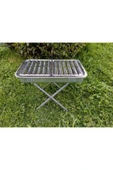 abnturk Ayaklı Büyük Mangal 45cm Kebapçı Barbekü Geniş Oluklu Paslanmaz Galvaniz Gövde Krom Köfteci Izgara - 6