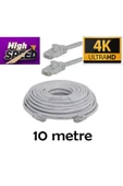 abnturk 4K Ultra HD Cat5 Network Uyumlu 10 Metre Ethernet Internet Kablosu Rj45 Patch Kablo High Speed Garan - 1