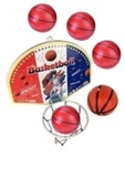 abnturk Toplam 4 Top ile Oyuncak Basketbol Potası 36cm BüyükBoy Çocuklara Özel Duvara Kapıya Heryere Asılır - 1